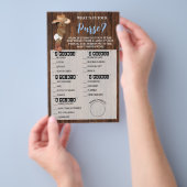 財布の中に何がオウムカウボーイシャワーゲームカード チラシ (ハンドル)