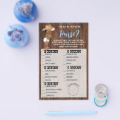 財布の中に何がオウムカウボーイシャワーゲームカード チラシ (シングル)