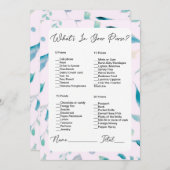 財布の中に何がピンクの緑のブライダルシャワー 招待状 (正面/裏面)