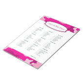 財布の中に何がピンク迷彩柄赤ちゃんシャワーゲーム ノートパッド (アングル)