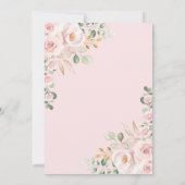 財布の中に何がフローラベビーシャワーゲームカード 招待状 (裏面)