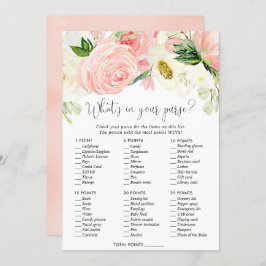 財布の中に何がブライダルシャワーゲーム赤面ピンク 招待状