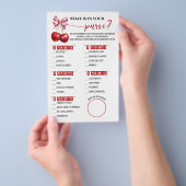 財布の中に何が入っているかさくらんぼベビーシャワーゲーム チラシ (ハンドル)