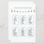 財布の中に何が入っているのアドベンチャーベビーシャワー (正面/裏面)