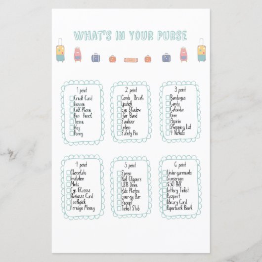 財布の中に何が入っているのアドベンチャーベビーシャワー (正面)