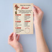 財布の中に何が入っているのオウム消防士ベビーシャワーカード チラシ (ハンドル)