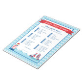 財布の中に何が入っているの航海のテーマ赤ちゃんシャワー ノートパッド (アングル)