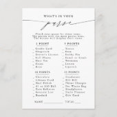 財布の中に何が入ってる?ブライダルシャワーパーティーゲーム エンクロージャーカード (正面)