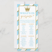 財布の中に何が入ってる？プリンス、赤ちゃんシャワーのゲーム (正面)