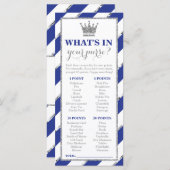 財布の中に何が入ってる？ベビーシャワーゲーフェイクムシルバー (正面/裏面)