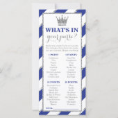 財布の中に何が入ってる?ベビーシャワーゲーフェイクムシルバー (正面)