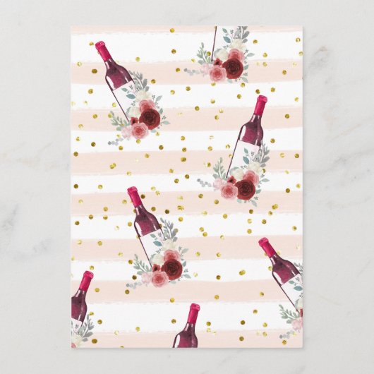 財布の中に何が入ってる？レッドワインフローラパーティーゲーム エンクロージャーカード (裏面)