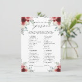 財布の中に何が入ってる?レッドワインフローラパーティーゲーム エンクロージャーカード (スタンド正面)