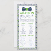 財布の中に何が入ってる？赤ちゃんシャワーのゲーム、小さな男 (正面)