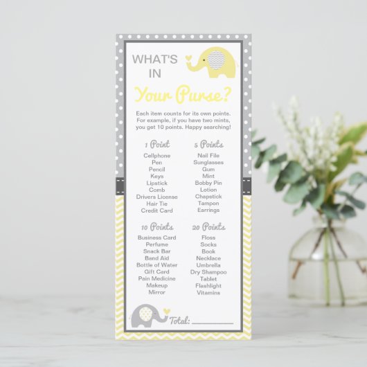 財布の中に何が入ってる？赤ちゃんシャワーゲーム (スタンド正面)