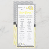 財布の中に何が入ってる？赤ちゃんシャワーゲーム (正面/裏面)