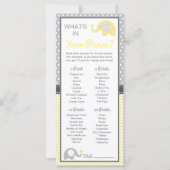 財布の中に何が入ってる？赤ちゃんシャワーゲーム (正面)