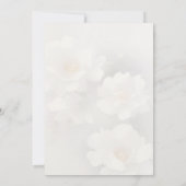 財布の中に何が白いフローラブライダルシャワー 招待状 (裏面)