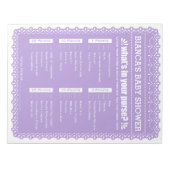 財布の中に何が紫のパペルピカドシャワー ノートパッド (正面)