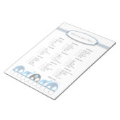 財布の中に何が象の赤ちゃんシャワーゲーム ノートパッド (アングル)