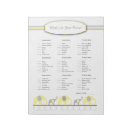 財布の中に何が象の赤ちゃんシャワーゲーム ノートパッド