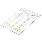 財布の中に何が象の赤ちゃんシャワーゲーム ノートパッド (アングル)