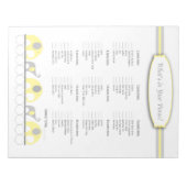 財布の中に何が象の赤ちゃんシャワーゲーム ノートパッド (正面)