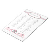 財布の中に何が象の赤ちゃんシャワーゲーム ノートパッド (アングル)