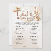 財布の中に何が赤ちゃんシャワーのゲームかわいいクマ 招待状 (正面)