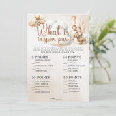 財布の中に何が赤ちゃんシャワーのゲームかわいいクマ 招待状 (スタンド正面)