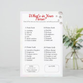 財布の中に何が?ブライダルまたはベビーシャワーゲーム (スタンド正面)