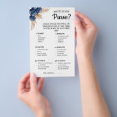 財布の中に入っているものブルーフラワーシャワーゲームカード チラシ (ハンドル)