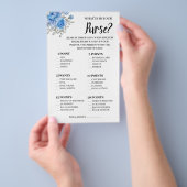 財布の中に入っているものブルーフラワーシャワーゲームカード チラシ (ハンドル)