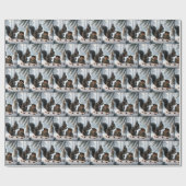 財布の中に救黒リスのドングリ ラッピングペーパー (フラット)