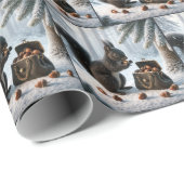 財布の中に救黒リスのドングリ ラッピングペーパー (ロールコーナー)