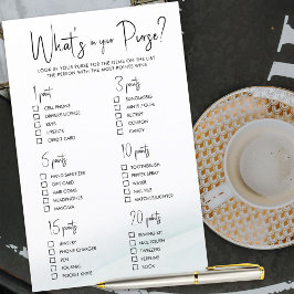 財布の中のホイットゲームブライダルシャワーグリーンウォッシュ