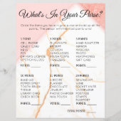 財布の中のホイットゲームブライダルシャワーマーブルピンク (正面)