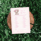 財布の中のホートかわいい女の子ベアーゲームカード 招待状