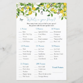 財布の中の何か |レモンブライダルシャワーゲーム