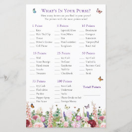 財布の中の何か |紫色のピンクの花