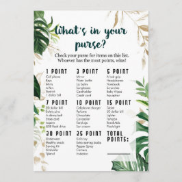 財布の中の何サファリ赤ちゃんシャワーゲーム 招待状