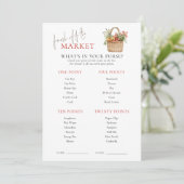 財布の中の市場のwhatsブライダルシャワーゲームカード 招待状 (スタンド正面)