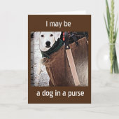 ***財布の中の犬がハッピーイースターと言う*** カード (正面)