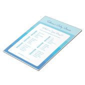 財布の中の青い赤ちゃんグラデーションのシャワー ノートパッド (アングル)