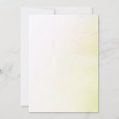 財布の中の黄色いグラデーションブライダルシャワー 招待状 (裏面)