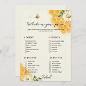 財布の中のwhats赤ちゃんシャワーゲームカード 招待状 (正面/裏面)