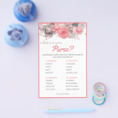 財布の中身は？ ゲームカード チラシ (シングル)