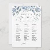 財布の中身フローラブライダルシャワーゲーム 招待状 (正面)