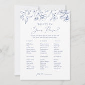 財布の中身フローラブライダルシャワーゲーム 招待状 (正面)