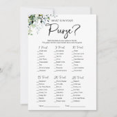 財布の中身 ブライダルシャワーゲーム 招待状 (正面)